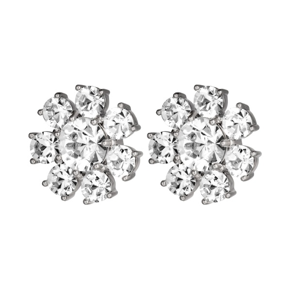 Dyrberg Kern Carnea Silver Earrings - Crystal